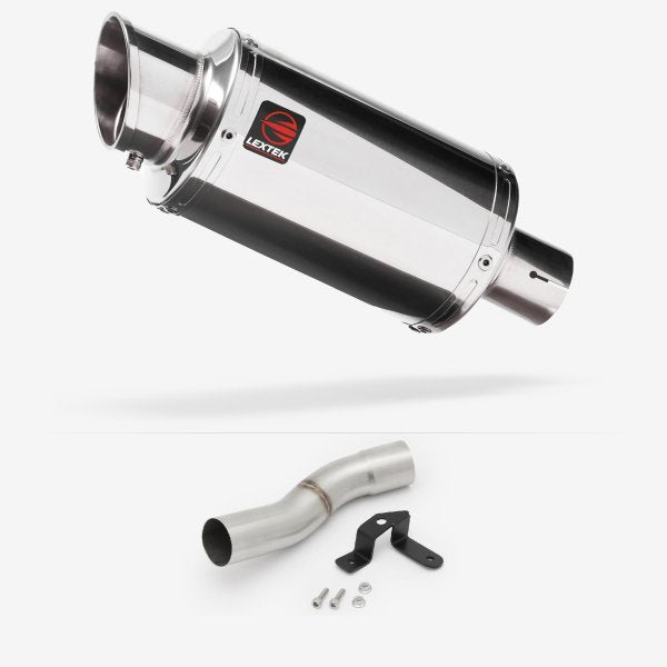 Lextek YP4 S/Steel Stubby Exhaust 200mm Low Level with Link Pipe for Ducati Scrambler 1100 (18-20)