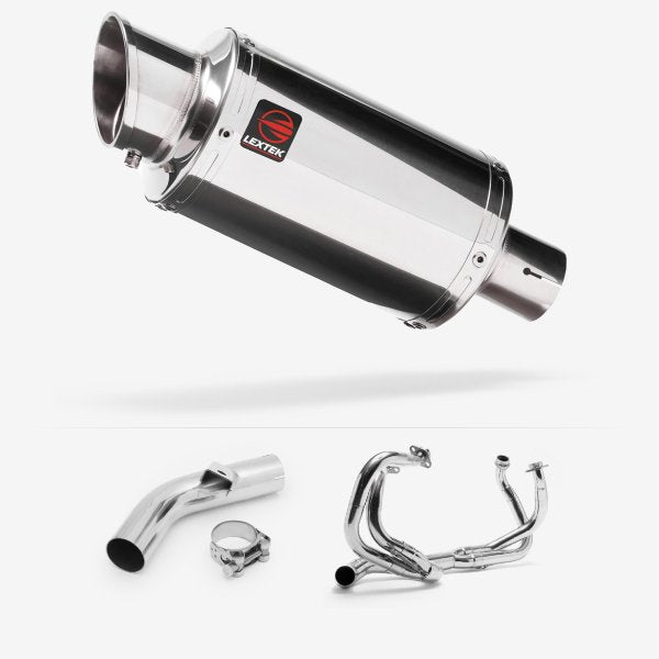Lextek YP4 S/Steel Stubby Exhaust System 200mm for Honda VFR800 X Crossrunner (11-14)