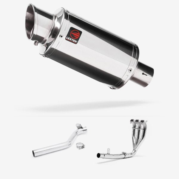 Lextek YP4 S/Steel Stubby Exhaust System 200mm for Triumph Tiger 1050 Sport (13-20)