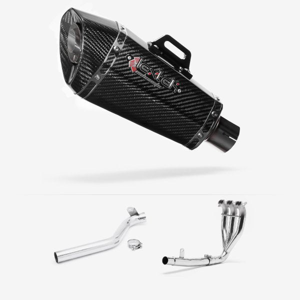 Lextek XP8C Carbon Fibre Exhaust System 210mm for Triumph Tiger 1050 Sport (13-20)