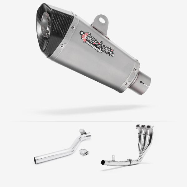 Lextek XP10 Matt S/Steel Exhaust System 210mm for Triumph Tiger 1050 Sport (13-20)