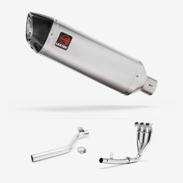 Lextek VP1 Matt S/Steel Exhaust System 300mm for Triumph Tiger 1050 Sport (13-20)