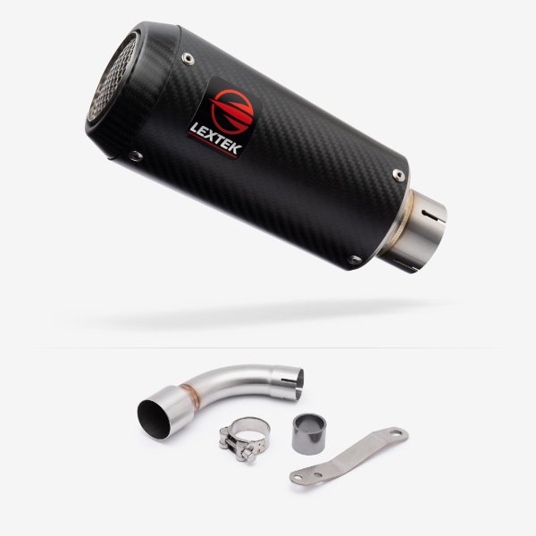 Lextek CP9C Full Carbon Exhaust 180mm with Link Pipe for Benelli TNT 125/135 (17-20)