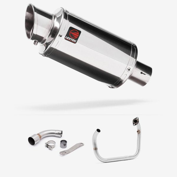 Lextek YP4 S/Steel Stubby Exhaust System 200mm for Benelli TNT 125/135 (17-20)