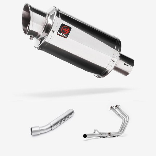Lextek YP4 S/Steel Stubby Exhaust System 200mm for Yamaha Tenere 700 (19-)