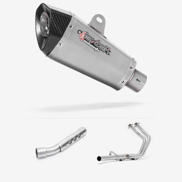 Lextek XP10 Matt S/Steel Exhaust System 210mm for Yamaha Tenere 700 (19-)