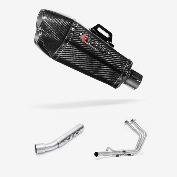 Lextek XP13C Carbon Fibre Exhaust System 210mm for Yamaha Tenere 700 (19-)