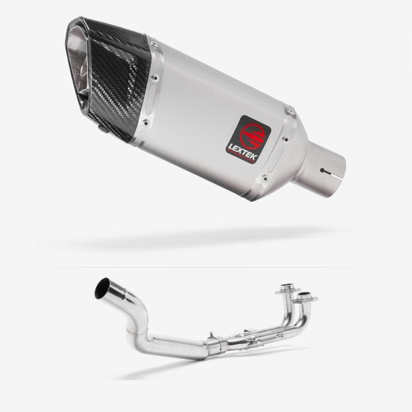 Lextek SP5 Matt Stainless Steel Exhaust System 200mm for Yamaha T-Max 500 (02-13)