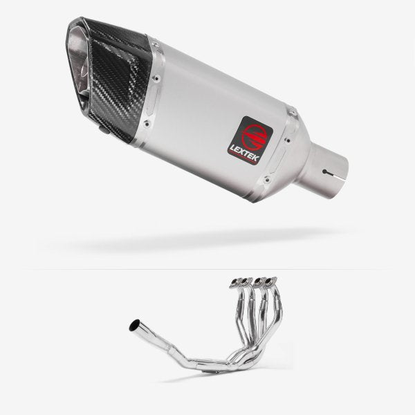 Lextek SP5 Matt Stainless Steel Exhaust System 200mm for Kawasaki ZX-6R Ninja (09-20)