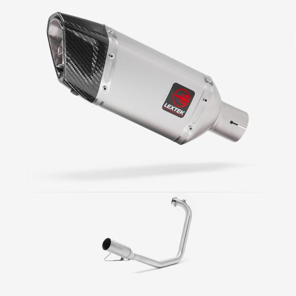 Lextek SP5 Matt Stainless Steel Exhaust System 200mm for Lexmoto Aspire