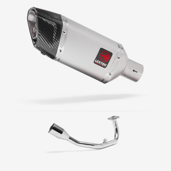 Lextek Stainless Steel SP5 Matt Stainless Steel Exhaust System 200mm