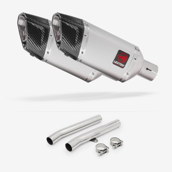Lextek SP5 Matt Stainless Steel Exhaust 200mm with Link Pipes for Honda CBR1100XX Blackbird (96-07)