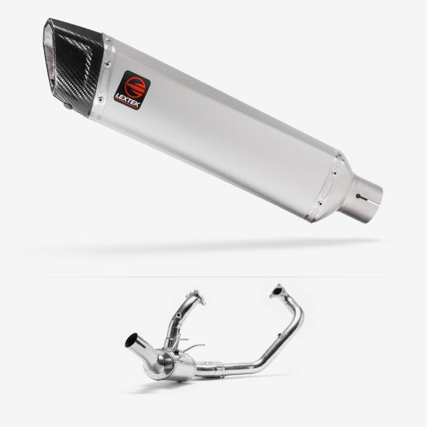 Lextek ST7 Matt S/Steel Exhaust System 400mm for KTM 1290 Super Duke (14-18)