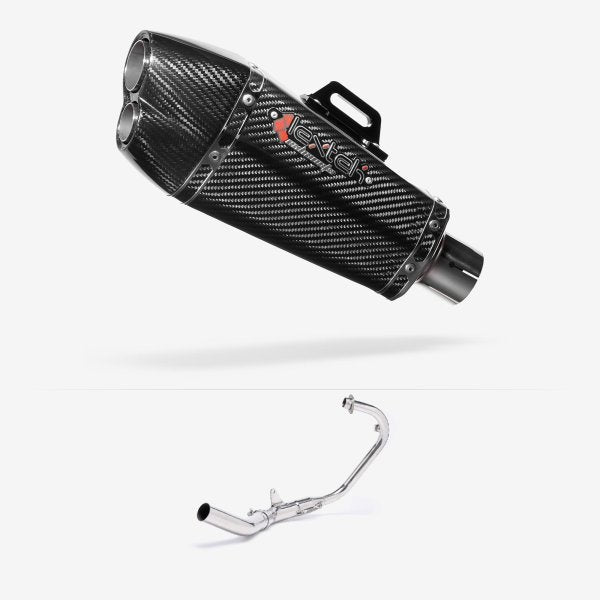Lextek XP13C Carbon Fibre Exhaust System 210mm for Lexmoto LS-N 125