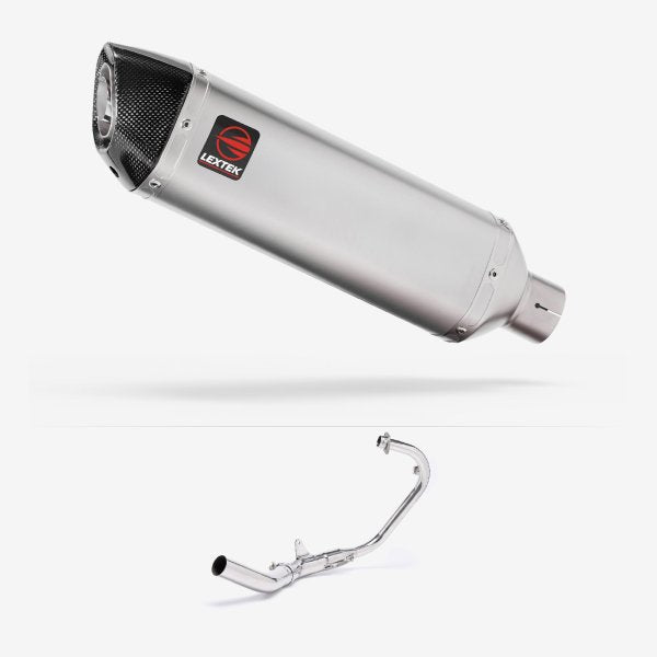 Lextek VP1 Matt S/Steel Exhaust System 300mm for Lexmoto LS-N 125