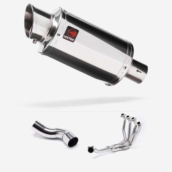 Lextek YP4 S/Steel Stubby Exhaust System 200mm for Kawasaki Z900 (20-23)