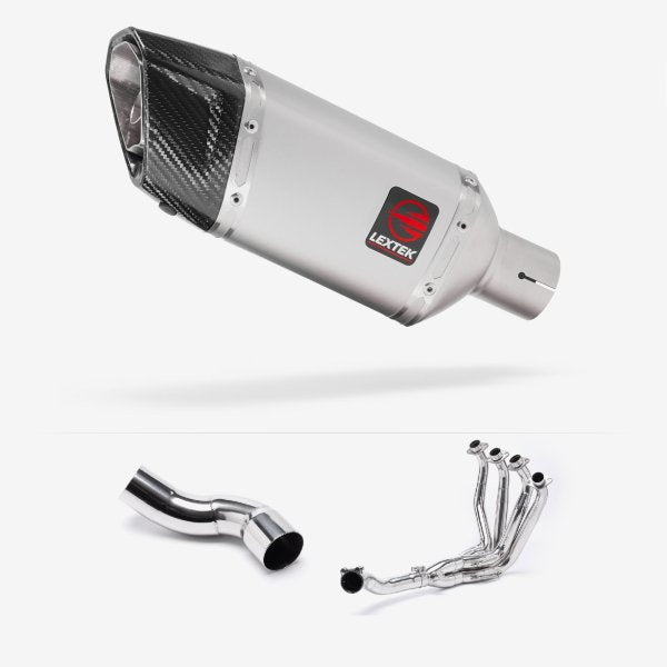 Lextek SP5 Matt Stainless Steel Exhaust System 200mm for Kawasaki Z900 (20-23)