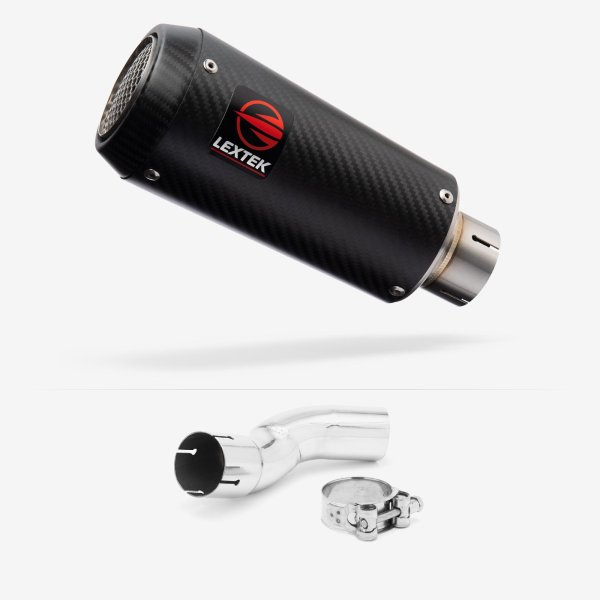 Lextek CP9C Full Carbon Exhaust 180mm with Link Pipe for Kawasaki Z H2 (20-23)