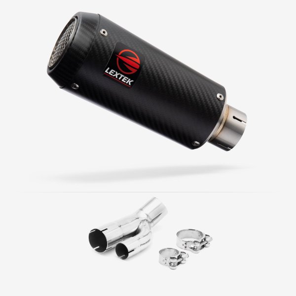 Lextek CP9C Full Carbon Exhaust 180mm with Link Pipe for BMW S1000R 2017-2020