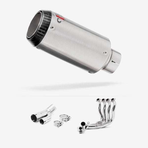 Lextek CP1 Matt S/Steel Carbon Tip Exhaust System 150mm for BMW S1000R 2017-2020