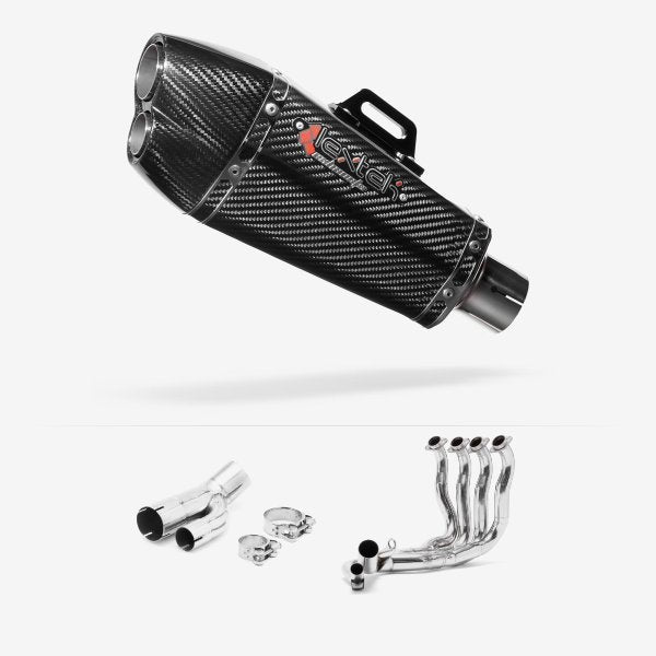 Lextek XP13C Carbon Fibre Exhaust System 210mm for BMW S1000R 2017-2020