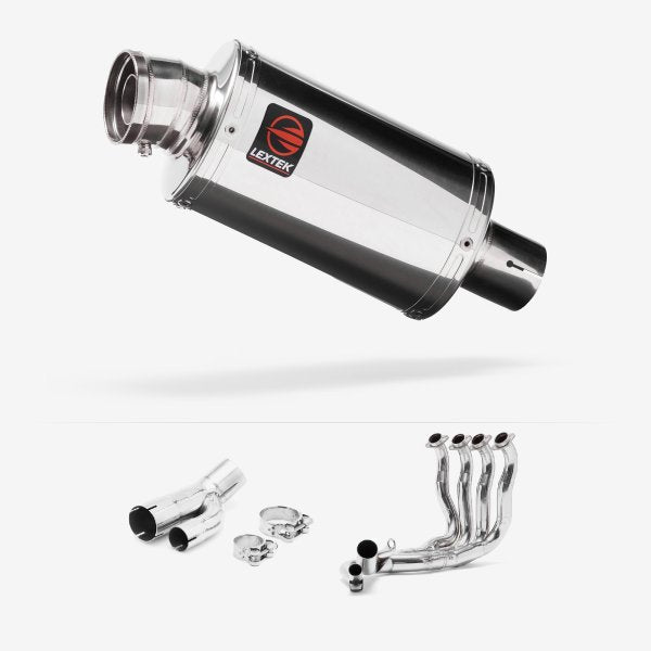 Lextek OP4 Polished S/Steel Exhaust System 200mm for BMW S1000R 2017-2020