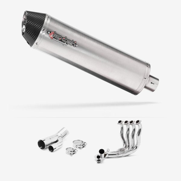 Lextek RP1 Gloss S/Steel Oval Exhaust System 400mm for BMW S1000R 2017-2020