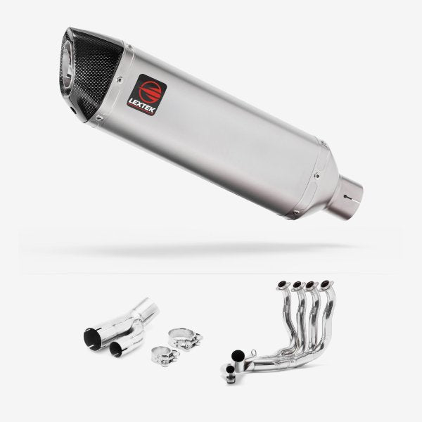 Lextek VP1 Matt S/Steel Exhaust System 300mm for BMW S1000R 2017-2020