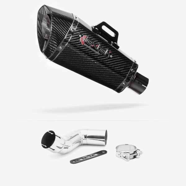 Lextek XP8C Carbon Fibre Exhaust 210mm with Link Pipe for Kawasaki Ninja 1000SX (20- )