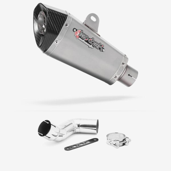 Lextek XP10 Matt S/Steel Exhaust 210mm with Link Pipe for Kawasaki Ninja 1000SX (20- )