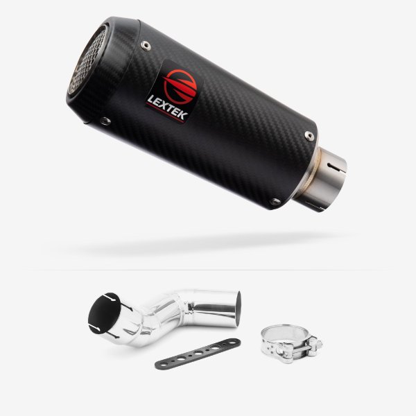 Lextek CP9C Full Carbon Exhaust 180mm with Link Pipe for Kawasaki Ninja 1000SX (20- )