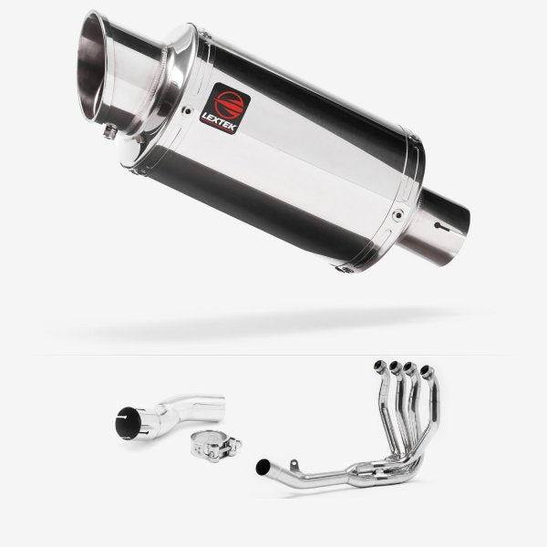 Lextek YP4 S/Steel Stubby Exhaust System 200mm for Kawasaki Z H2 (20-23)