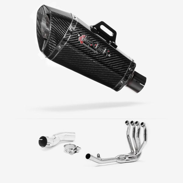 Lextek XP8C Carbon Fibre Exhaust System 210mm for Kawasaki Z H2 (20-23)