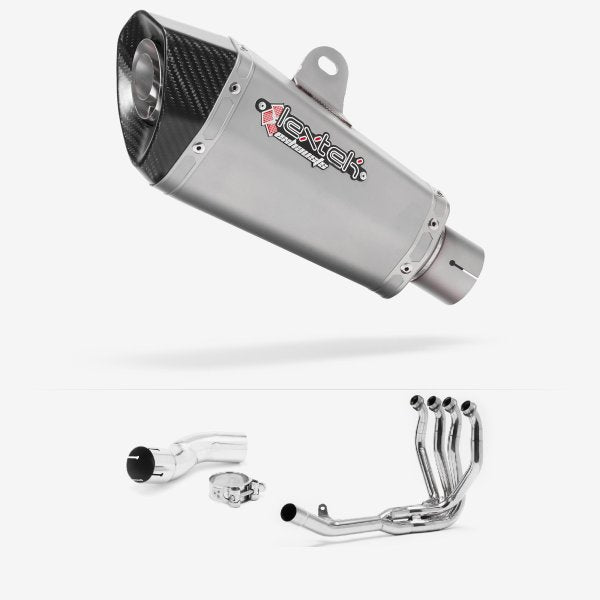 Lextek XP10 Matt S/Steel Exhaust System 210mm for Kawasaki Z H2 (20-23)
