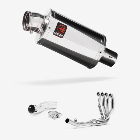 Lextek OP4 Polished S/Steel Exhaust System 200mm for Kawasaki Z H2 (20-23)