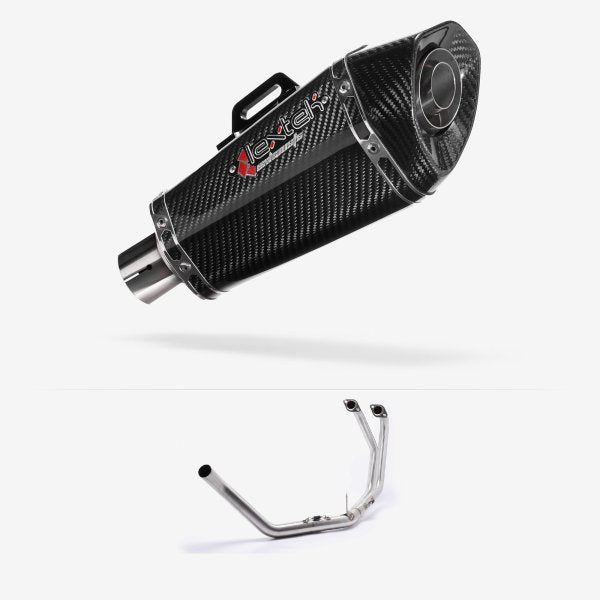 Lextek XP8C Carbon Fibre Exhaust System 210mm for Honda CB500 (93-03)