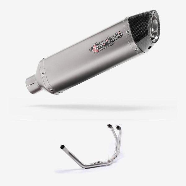 Lextek VP1L Matt S/Steel Exhaust System 300mm for Honda CB500 (93-03)