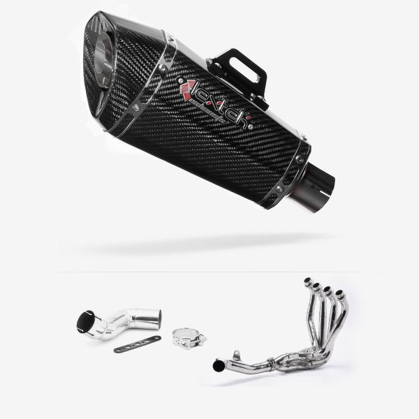 Lextek XP8C Carbon Fibre Exhaust System 210mm for Kawasaki Ninja 1000SX (20- )