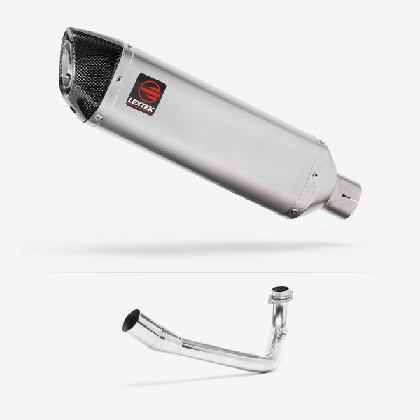 Lextek VP1 Matt S/Steel Exhaust System 300mm for Lexmoto Pegasus 300