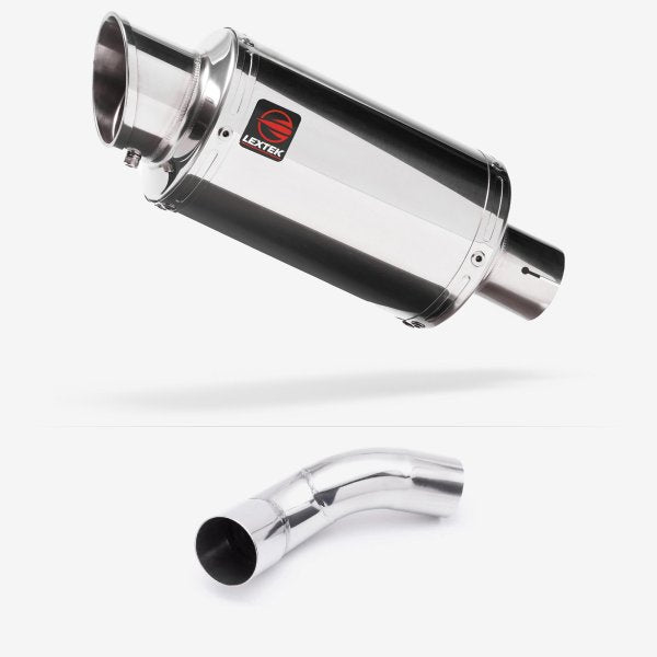 Lextek YP4 S/Steel Stubby Exhaust 200mm with Link Pipe for Kawasaki Z900 (20-23)