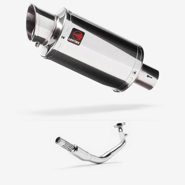 Lextek YP4 S/Steel Stubby Exhaust System 200mm for Lexmoto Enigma 125