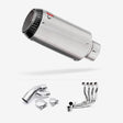 Lextek CP1 Matt S/Steel Carbon Tip Exhaust System 150mm for BMW S1000XR (15-19)