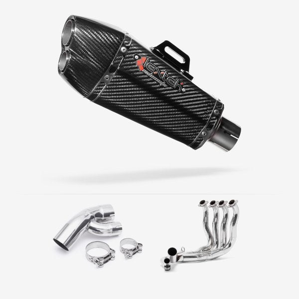 Lextek XP13C Carbon Fibre Exhaust System 210mm for BMW S1000XR (15-19)