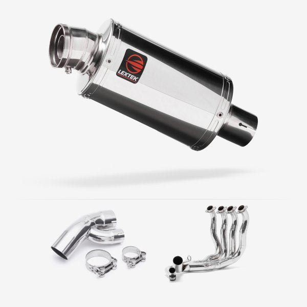 Lextek OP4 Polished S/Steel Exhaust System 200mm for BMW S1000XR (15-19)