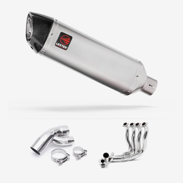 Lextek VP1 Matt S/Steel Exhaust System 300mm for BMW S1000XR (15-19)