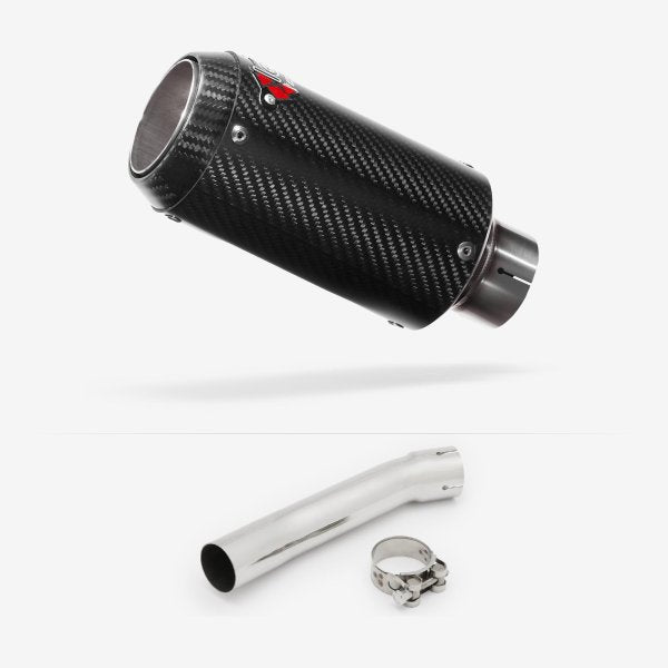 Lextek CP8C Full Carbon Exhaust 150mm with Link Pipe for Suzuki SV650 (99-02)