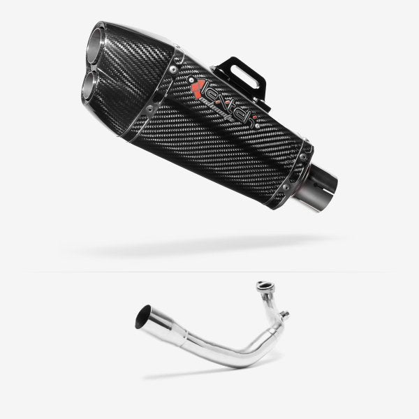 Lextek XP13C Carbon Fibre Exhaust System 210mm for Lexmoto Chieftain / Apollo