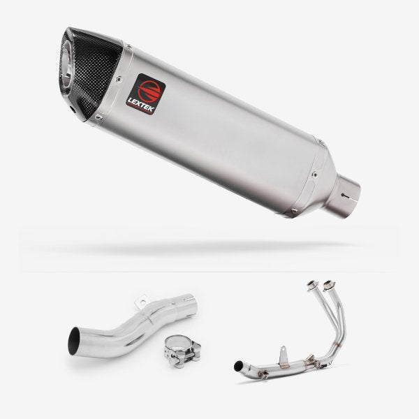 Lextek VP1 Matt S/Steel Exhaust System 300mm for Honda CB500X (17-19)