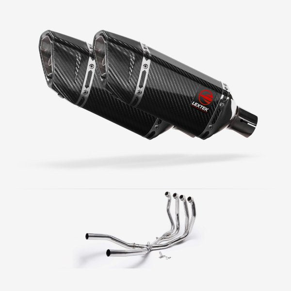 Lextek Stainless Steel SP11C Carbon Fibre Exhaust System 200mm