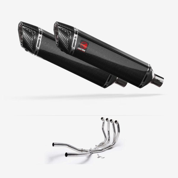 Lextek Stainless Steel SP7C Carbon Fibre Exhaust System 400mm